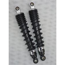 REAR SHOCK ABSORBERS - PAIR - BLACK SPRINGS  - (ORIGINAL JAWA PART)